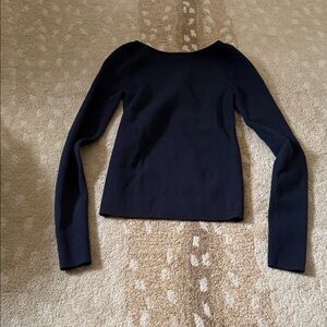 Wilfred boat neck ribbed knit top